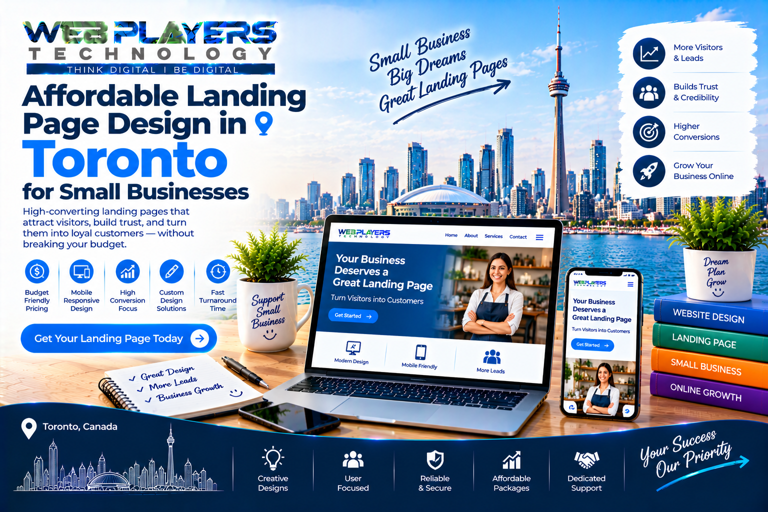  Affordable Landing Page Design in Toronto for Small Businesses